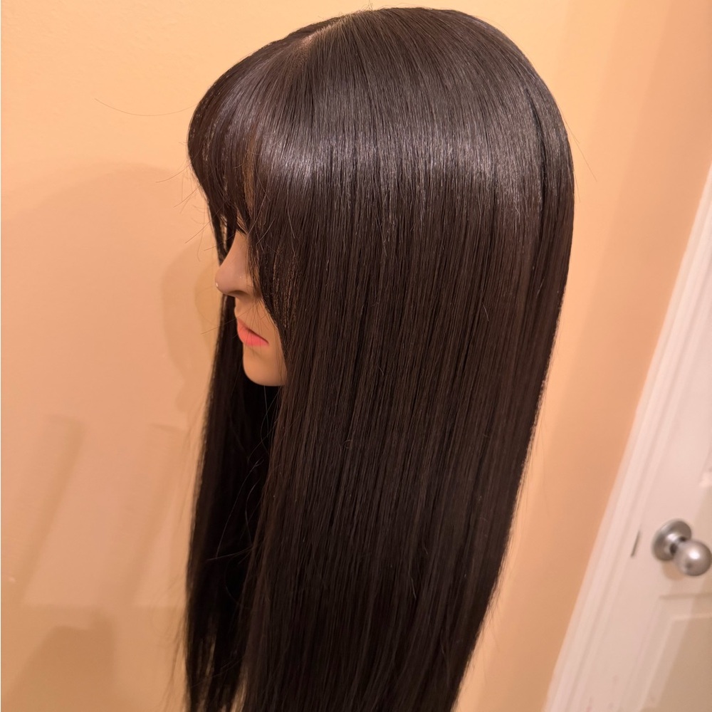 Natural Black Wig w/ Bangs